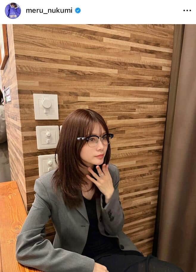 生見愛瑠さんのインスタグラム（＠meru_nukumi）より