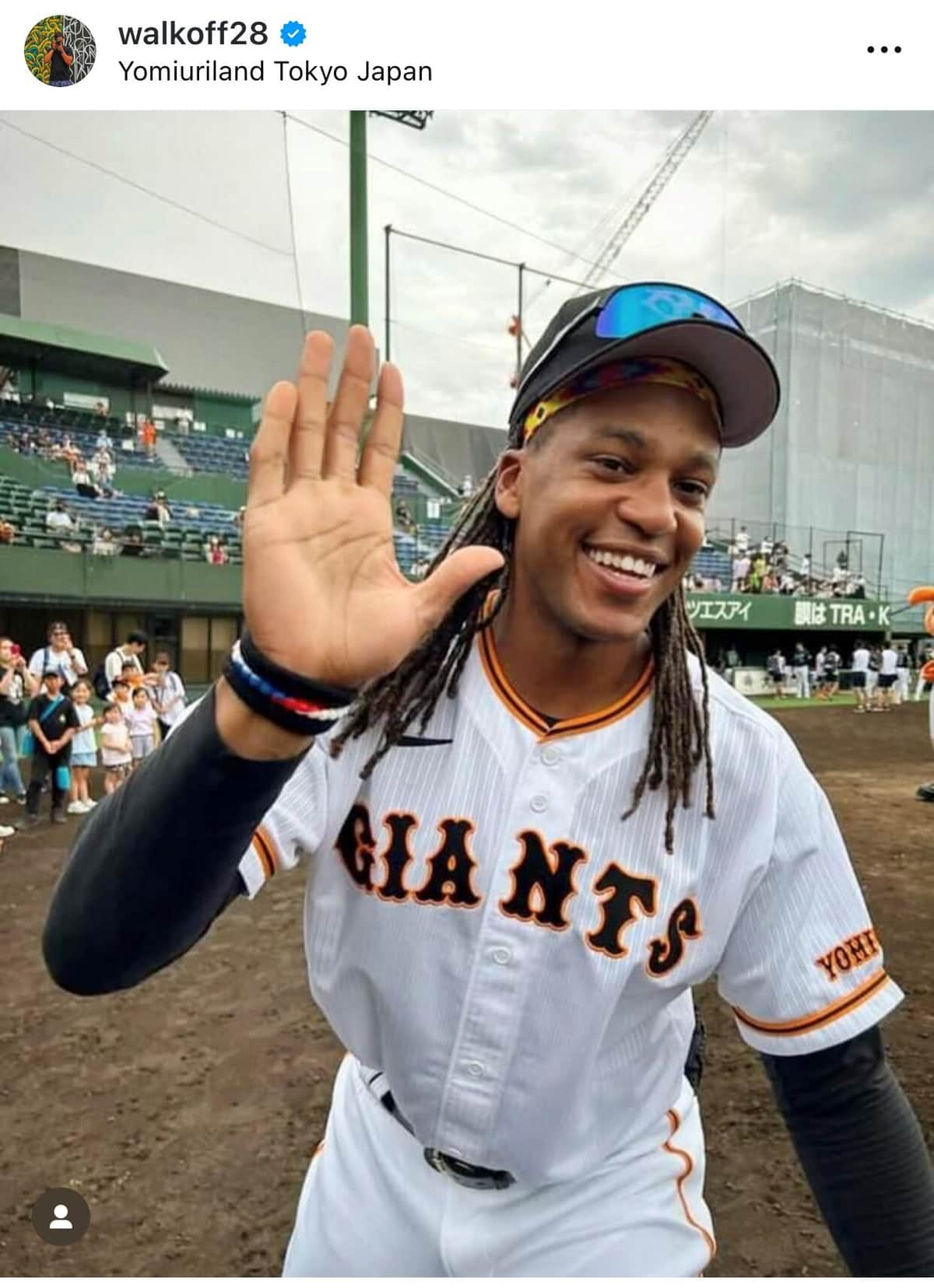 巨人時代のウォーカー（本人インスタグラムより）