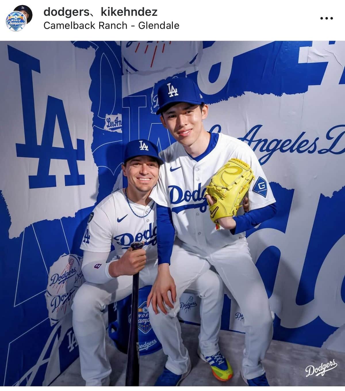 キケと佐々木の2ショット（キケのインスタグラムより）