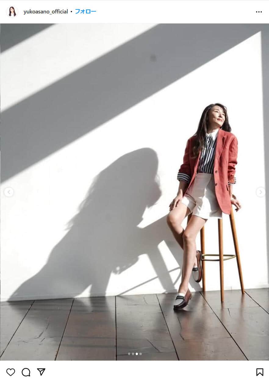 浅野ゆう子さんのインスタグラム（＠yukoasano_official）より