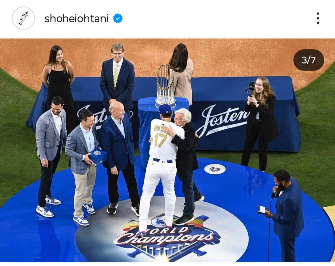 大谷翔平選手のインスタグラム（＠shoheiohtani）より