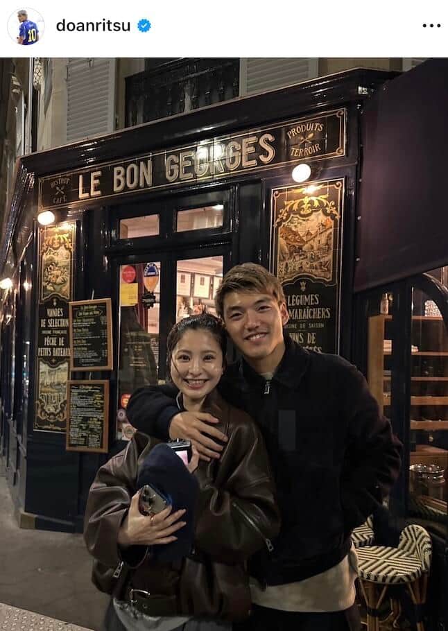 堂安律選手のインスタグラム（＠doanritsu）より