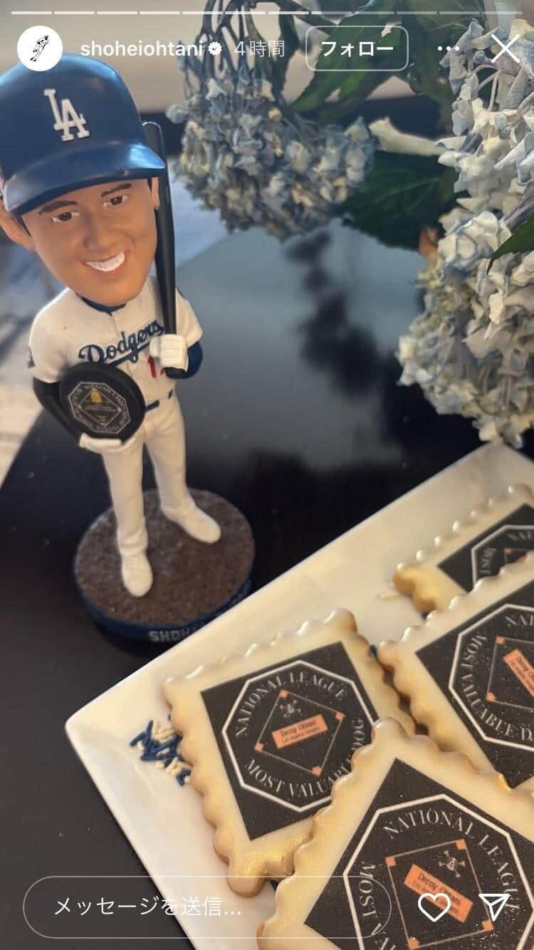 大谷翔平選手のインスタグラム（＠shoheiohtani）より
