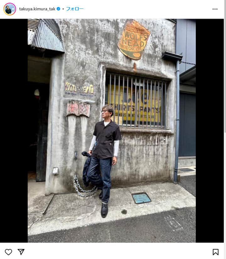 木村拓哉さんのインスタグラム（＠takuya.kimura_tak）より