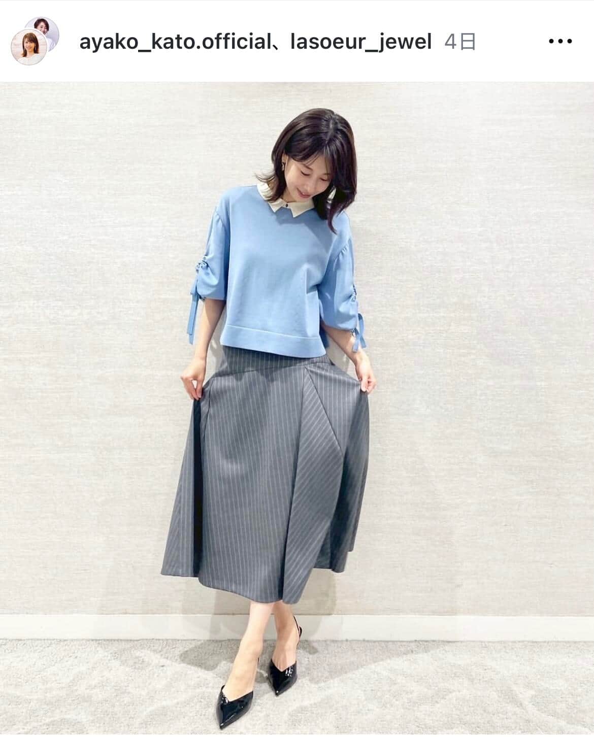 加藤綾子さんのインスタグラム（＠ayako_kato.official）より