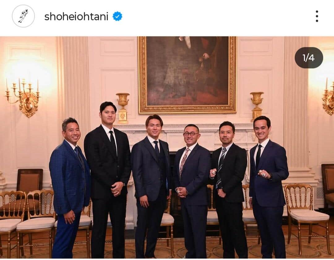 大谷翔平選手のインスタグラム（＠shoheiohtani）より