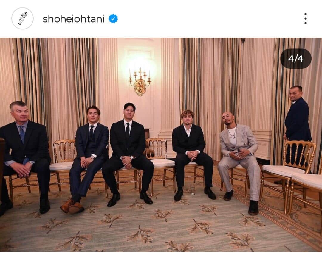 大谷翔平選手のインスタグラム（＠shoheiohtani）より