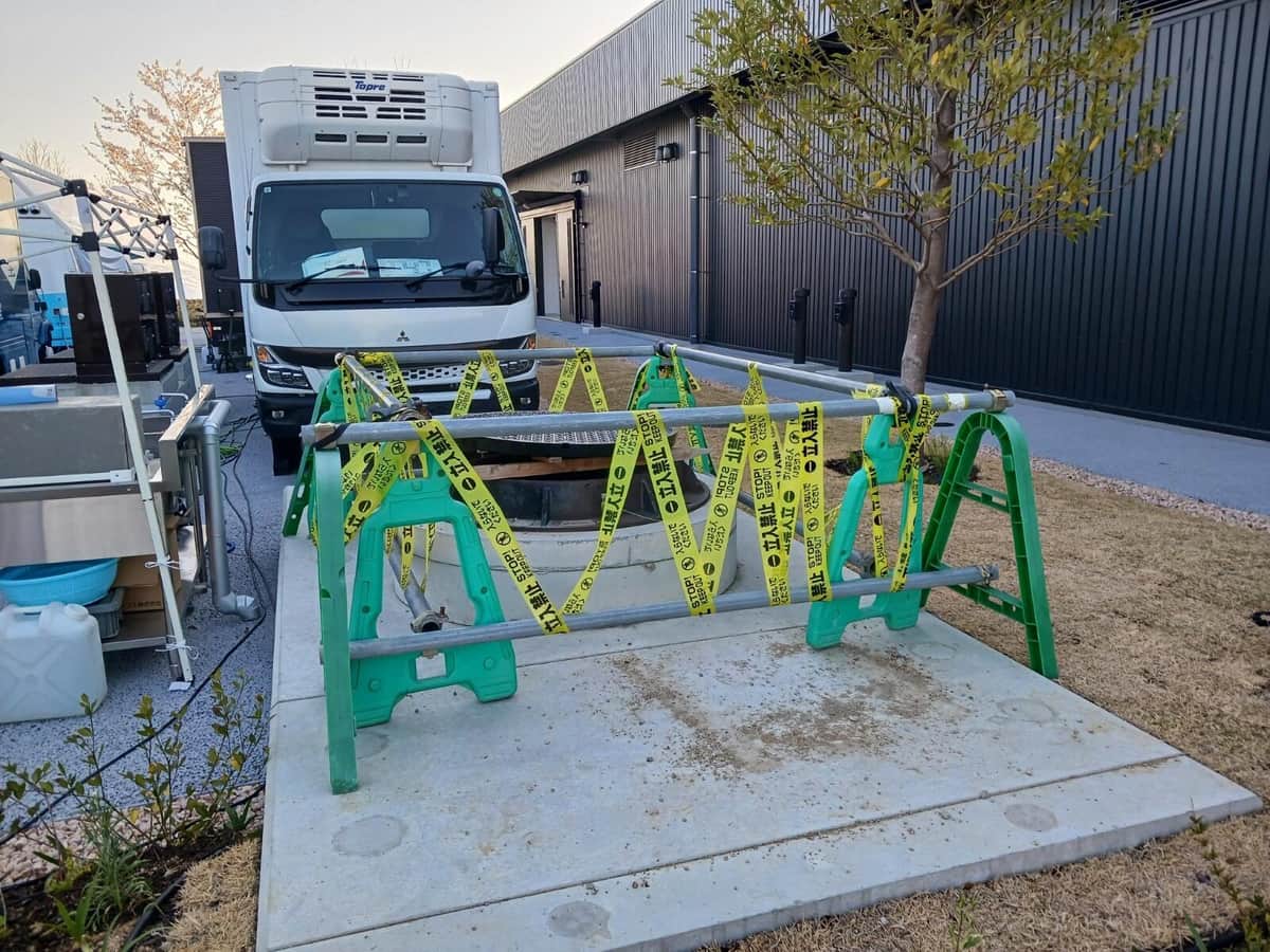 基準値を超えるメタンガスが検知された、会場西側のグリーンワールド（GW）工区