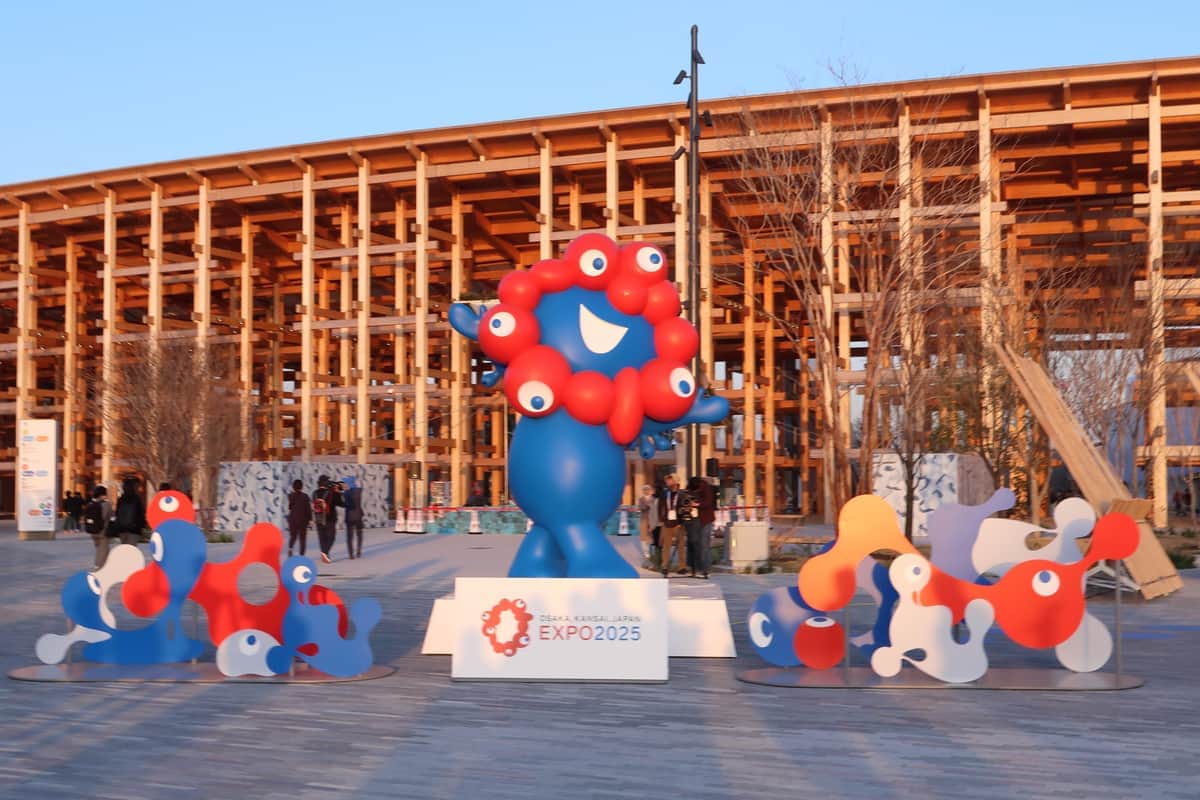 大阪・関西万博の会場（2025年4月9日撮影）