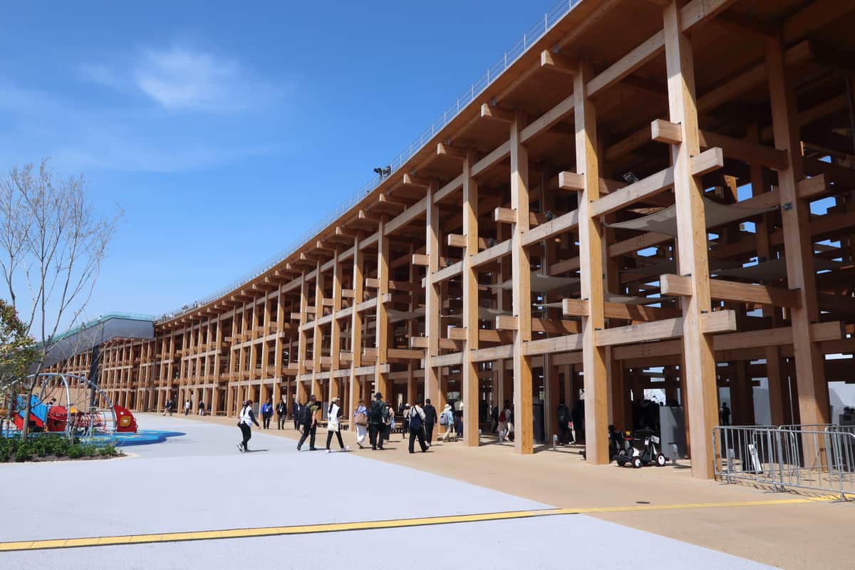 大阪・関西万博の会場（2025年4月9日撮影）