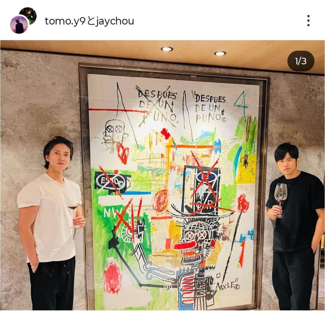 山下智久さんのインスタグラム（＠tomo.y9）より