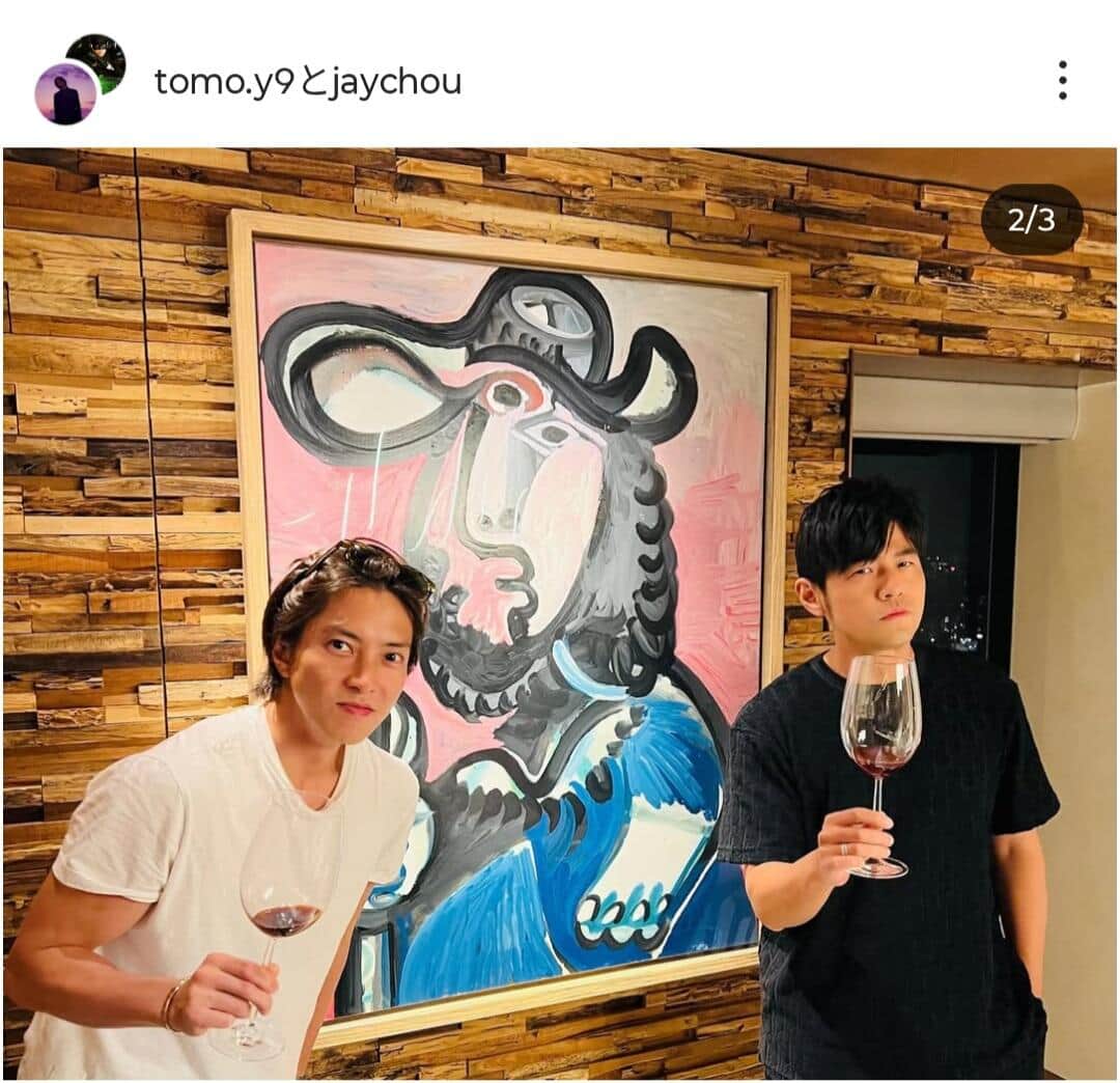 山下智久さんのインスタグラム（＠tomo.y9）より