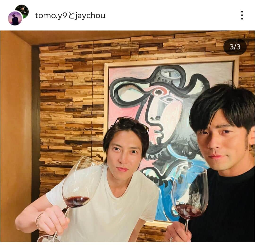 山下智久さんのインスタグラム（＠tomo.y9）より