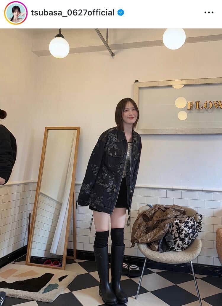 本田翼、ミニ丈の黒ワンピ×ブーツのかわいすぎる私服　「絶対領域ついに」「なんでそんな可愛いの」