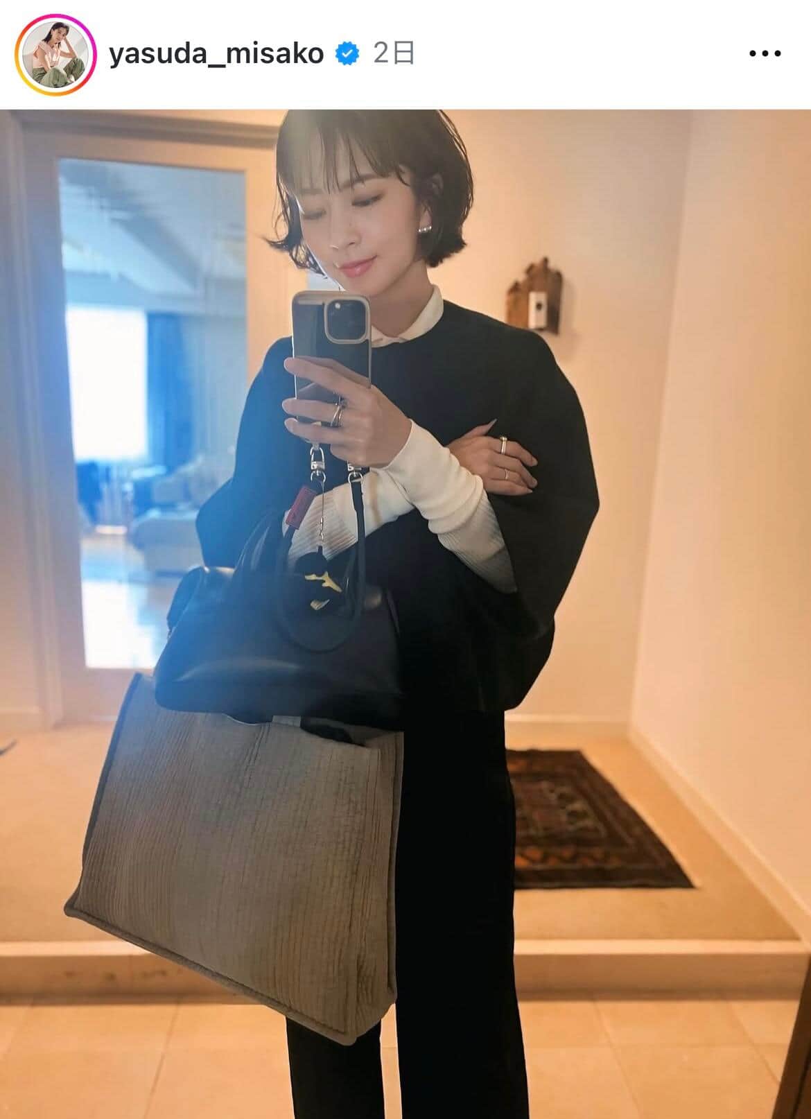 安田美沙子さんのインスタグラム（＠yasuda_misako）より