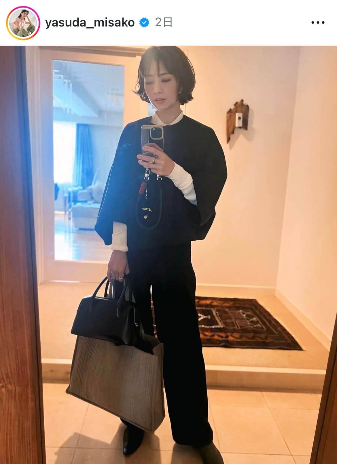 安田美沙子さんのインスタグラム（＠yasuda_misako）より