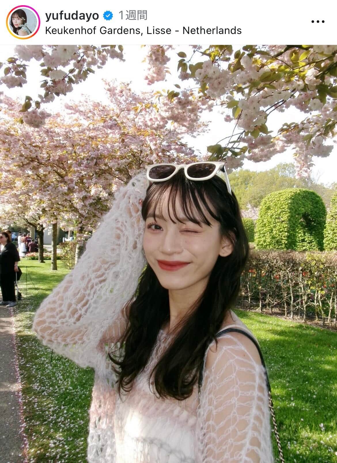 「かわいすぎ」サッカー日本代表・上田絢世の美人妻、アイスを持って舌ペロ　オランダ最大のお祭り満喫