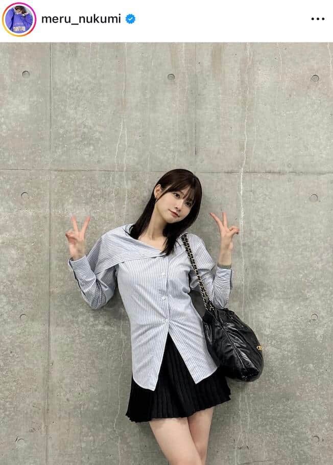 生見愛瑠さんのインスタグラム（＠meru_nukumi）より