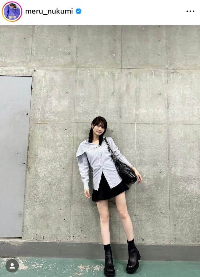 生見愛瑠さんのインスタグラム（＠meru_nukumi）より