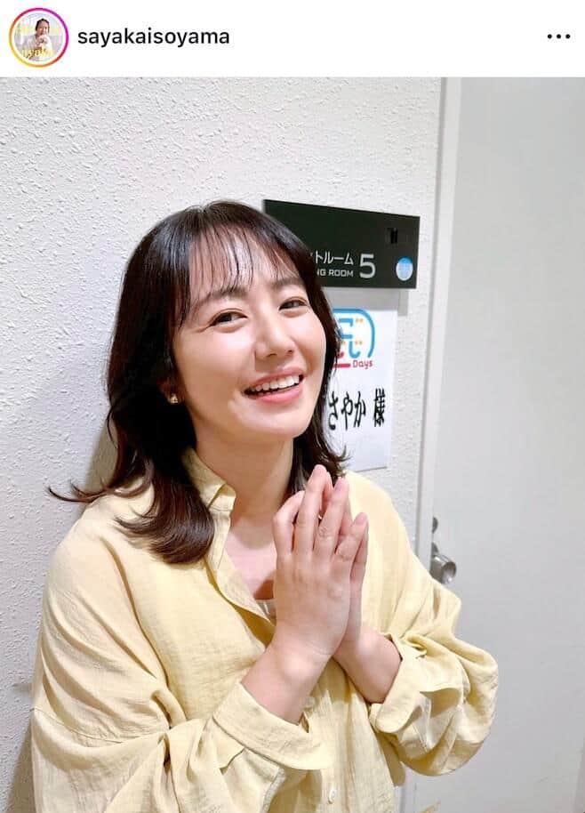磯山さやかさんのインスタグラム（＠sayakaisoyama）より