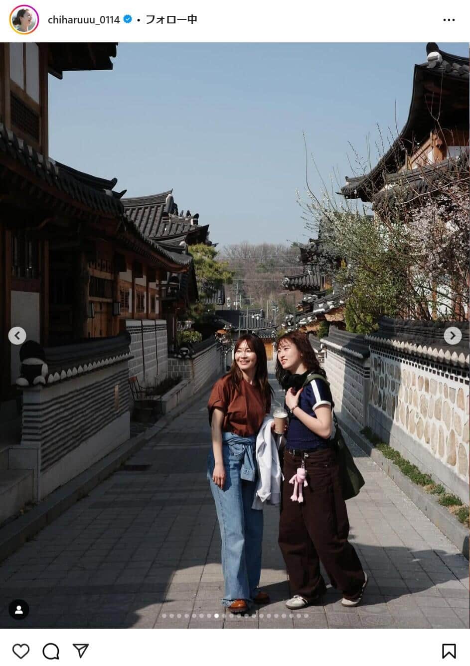 新山千春さんのインスタグラムより（chiharuuu_0114）