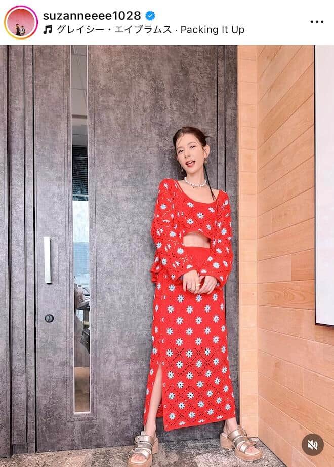 スザンヌさんのインスタグラム（＠suzanneeee1028）より
