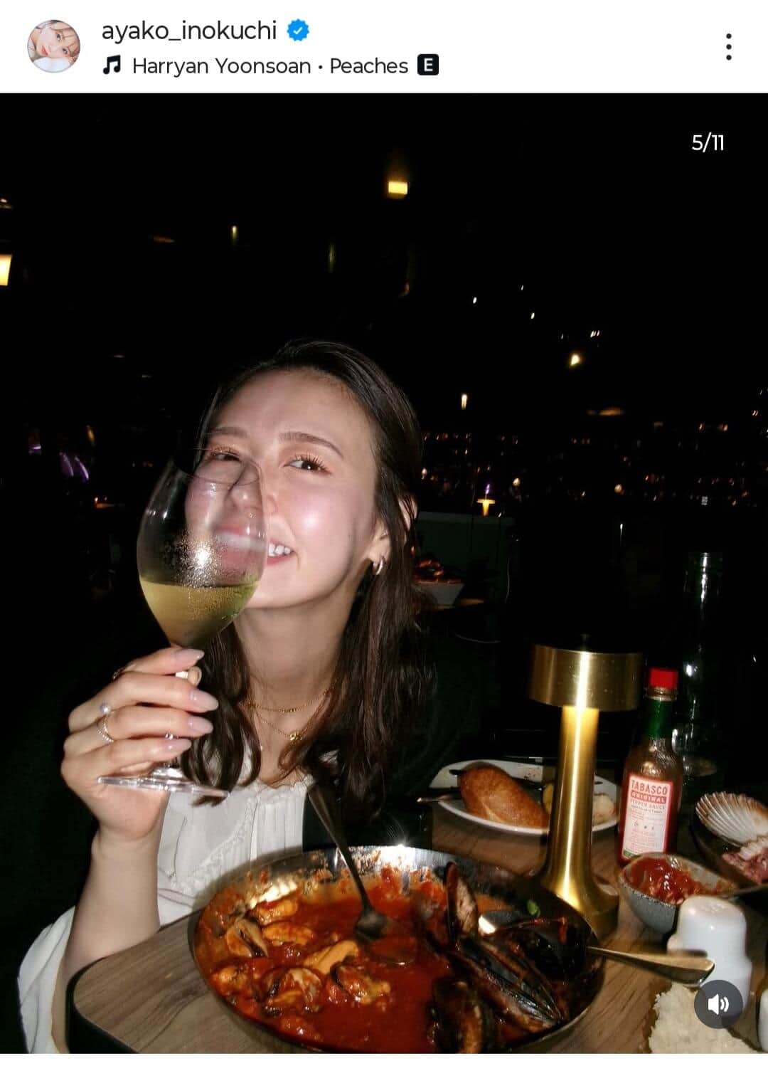 井口綾子さんのインスタグラム（＠ayako_inokuchi）より