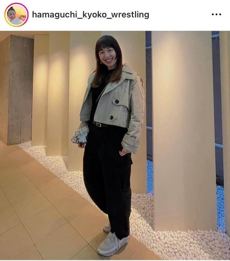 浜口京子さんのインスタグラム（＠hamaguchi_kyoko_wrestling）より