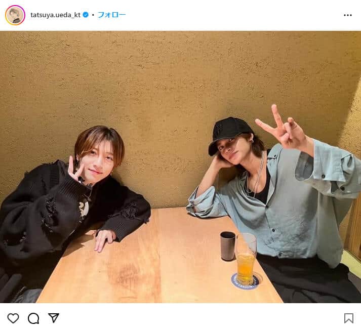 上田竜也さんのインスタグラム（＠tatsuya.ueda_kt）より