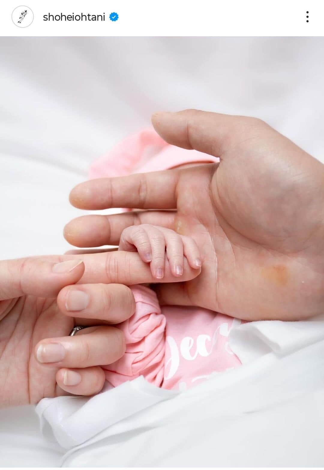 大谷翔平選手のインスタグラム（＠shoheiohtani）より