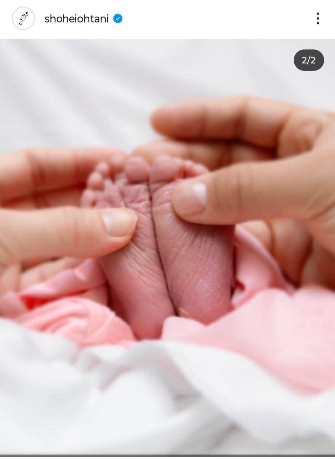 大谷翔平選手のインスタグラム（＠shoheiohtani）より