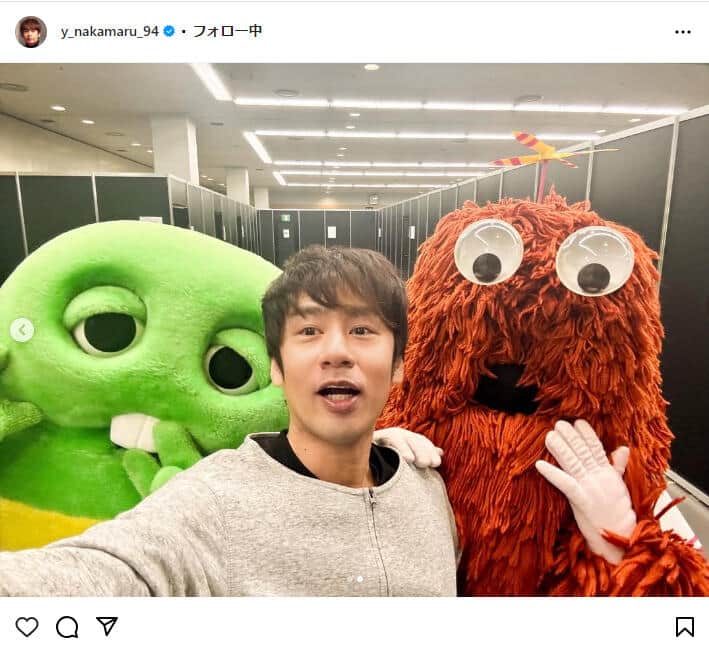 中丸雄一さんのインスタグラム（＠y_nakamaru_94）より