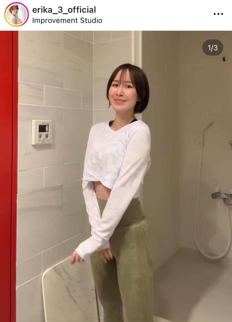 山川恵里佳さんのインスタグラム（＠erika_3_official）より