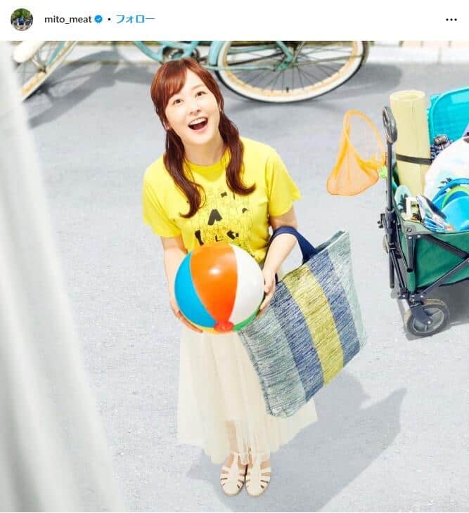 画像は水卜麻美アナのインスタグラム（＠mito_meat）より
