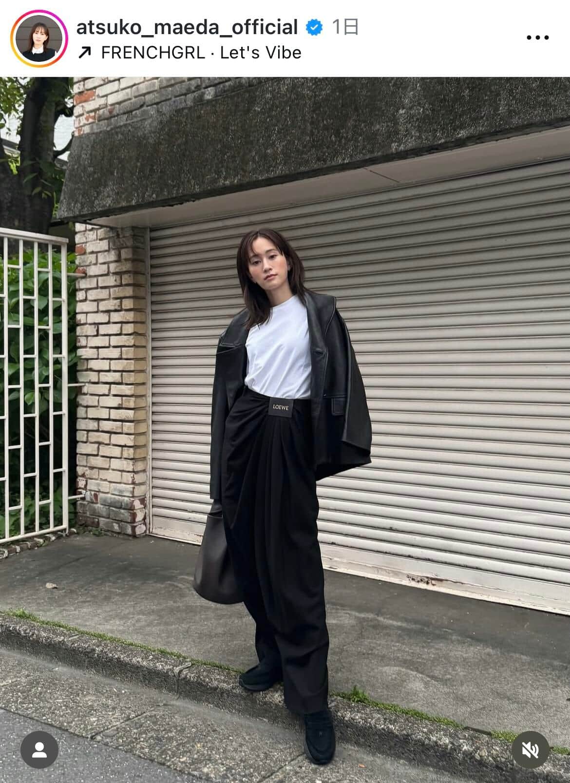 前田敦子さんのインスタグラム（＠atsuko_maeda_official）より