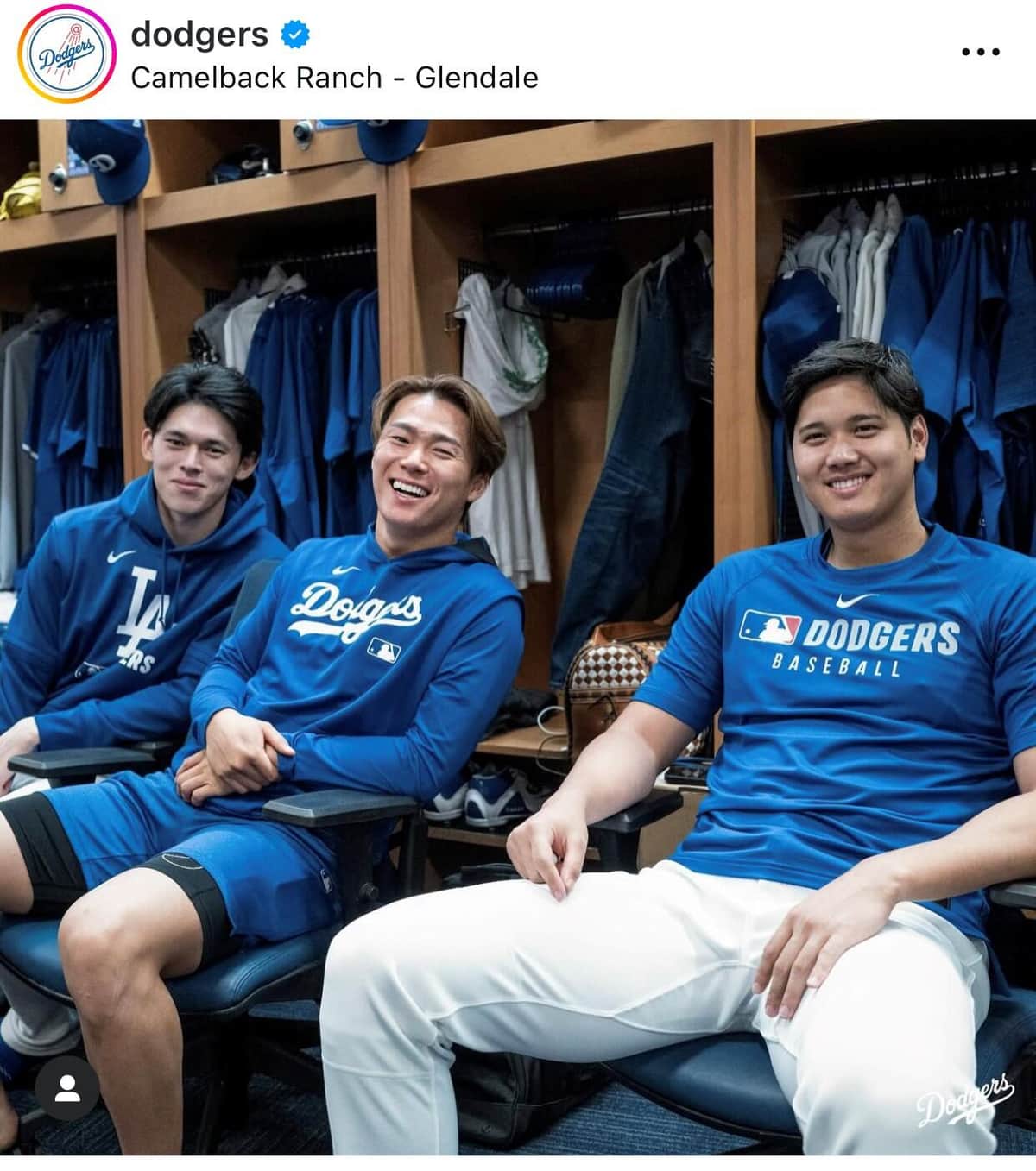 豪華3ショット（ドジャースインスタグラムより）