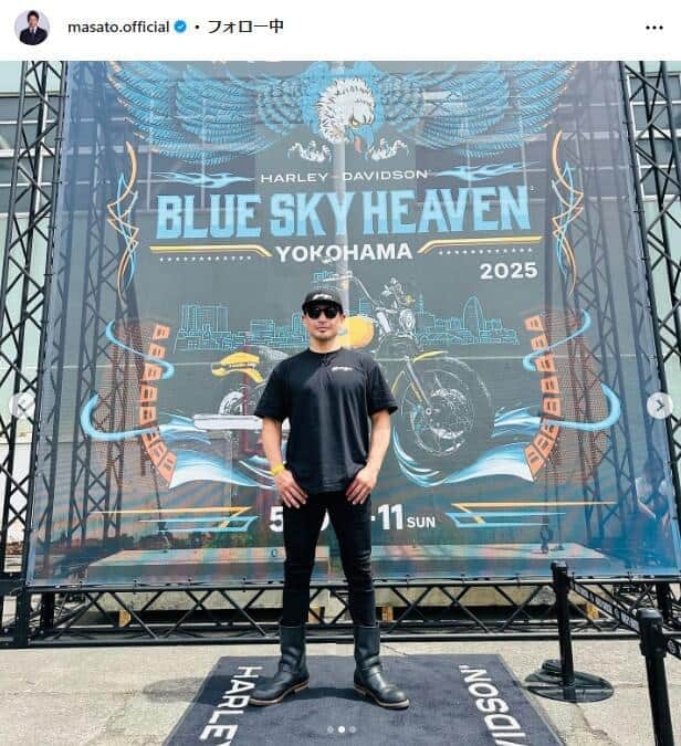 魔裟斗、全身黒コーデで「200台以上のハーレー」率いる　横浜のパレード参加「楽しかった！」