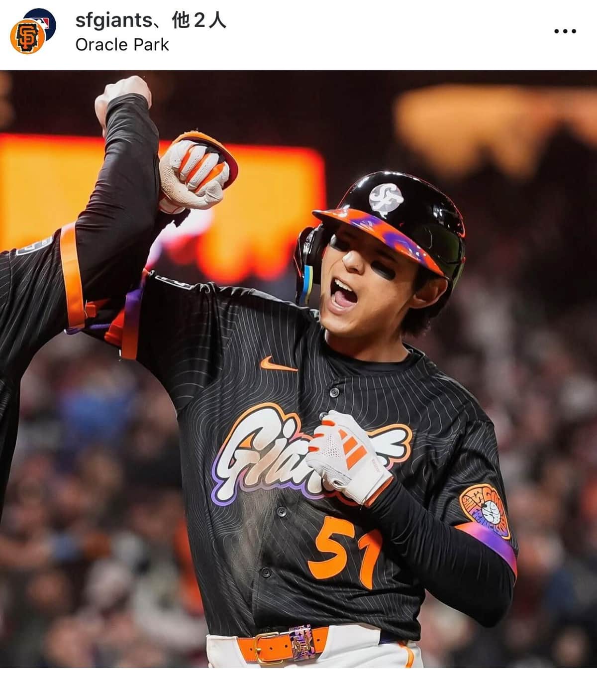 イ・ジョンフ選手（ジャイアンツインスタグラムより）