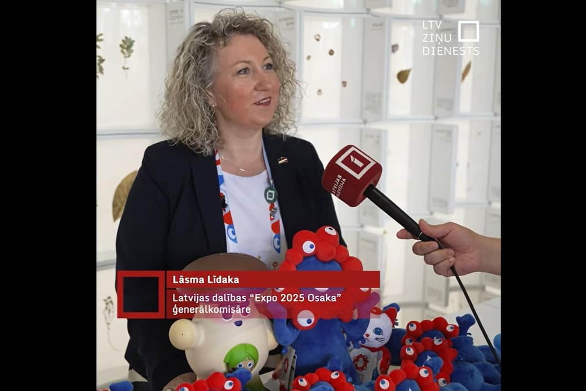 ミャクミャク「連れ去り」劇、ラトビア国営テレビも報道　プレゼント続々でバルト館キャラに「友達10人以上」