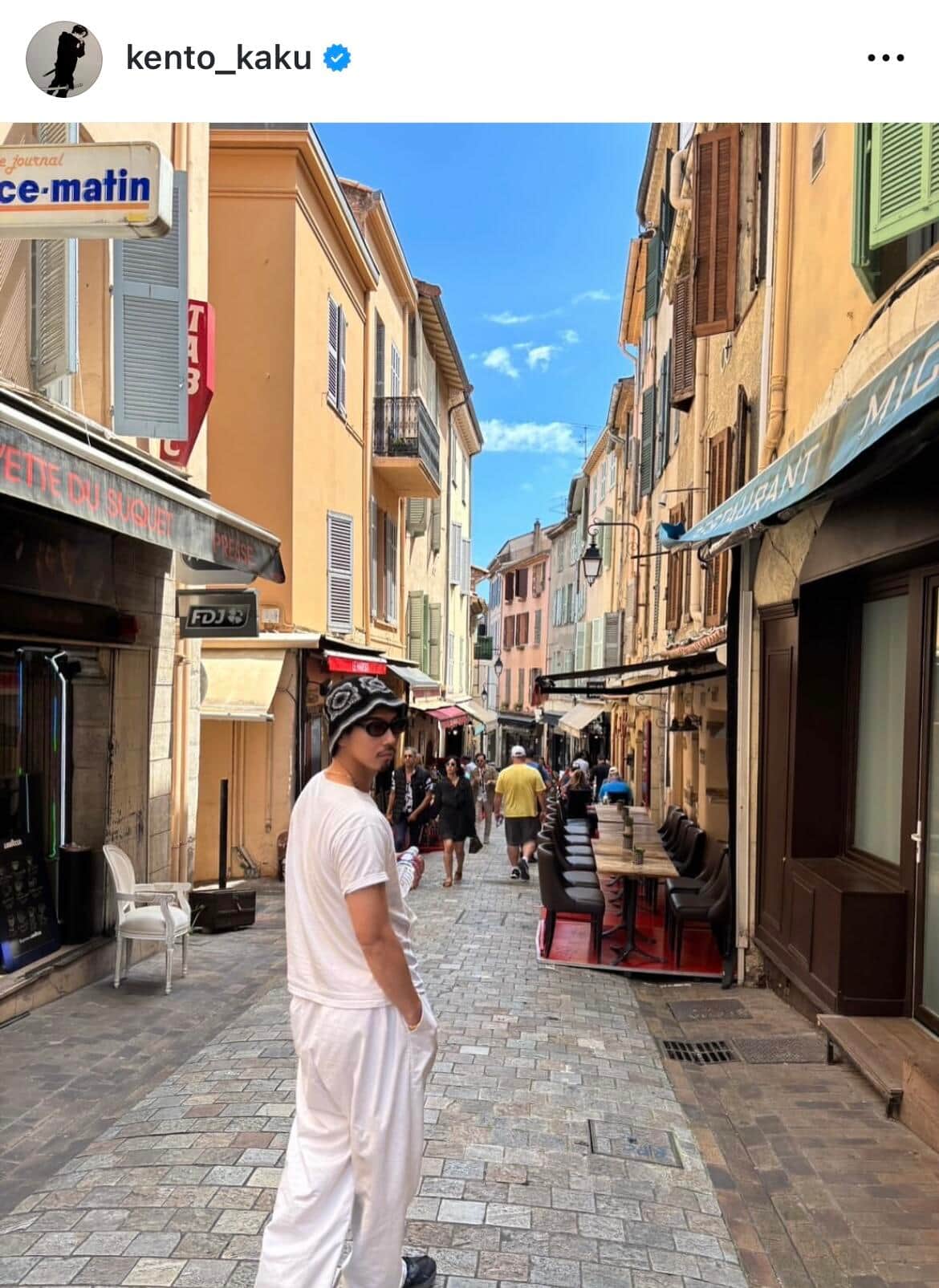 賀来賢人さんのインスタグラム（＠kento_kaku）より