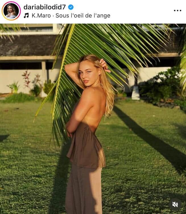 ダリア・ビロディド選手のインスタグラム（＠dariabilodid7）より