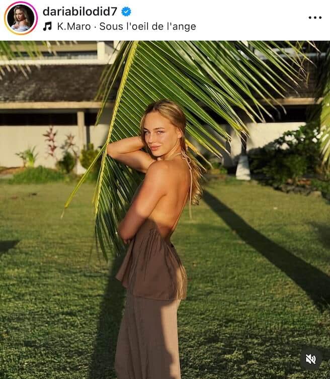 ダリア・ビロディド選手のインスタグラム（＠dariabilodid7）より