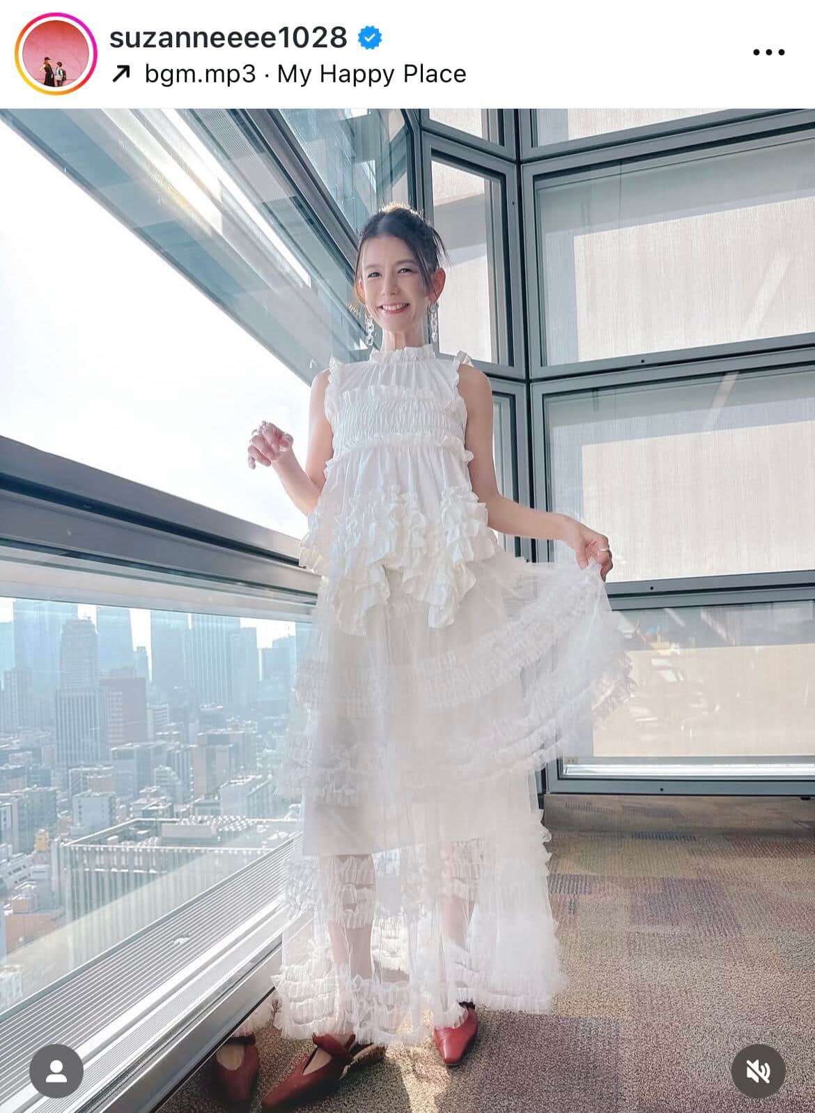 スザンヌさんのインスタグラム（＠suzanneeee1028）より