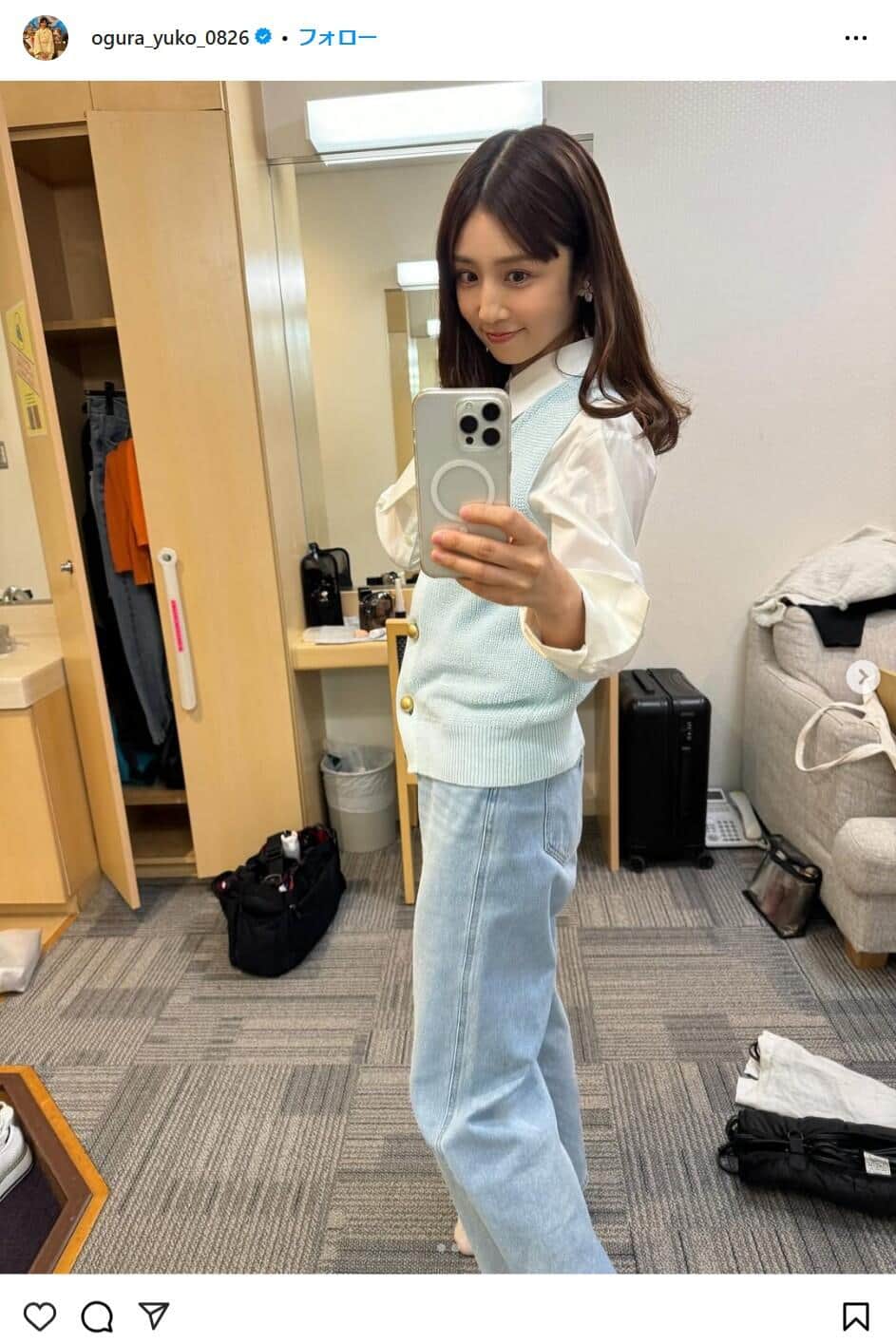 小倉優子さんのインスタグラムより（ogura_yuko_0826）