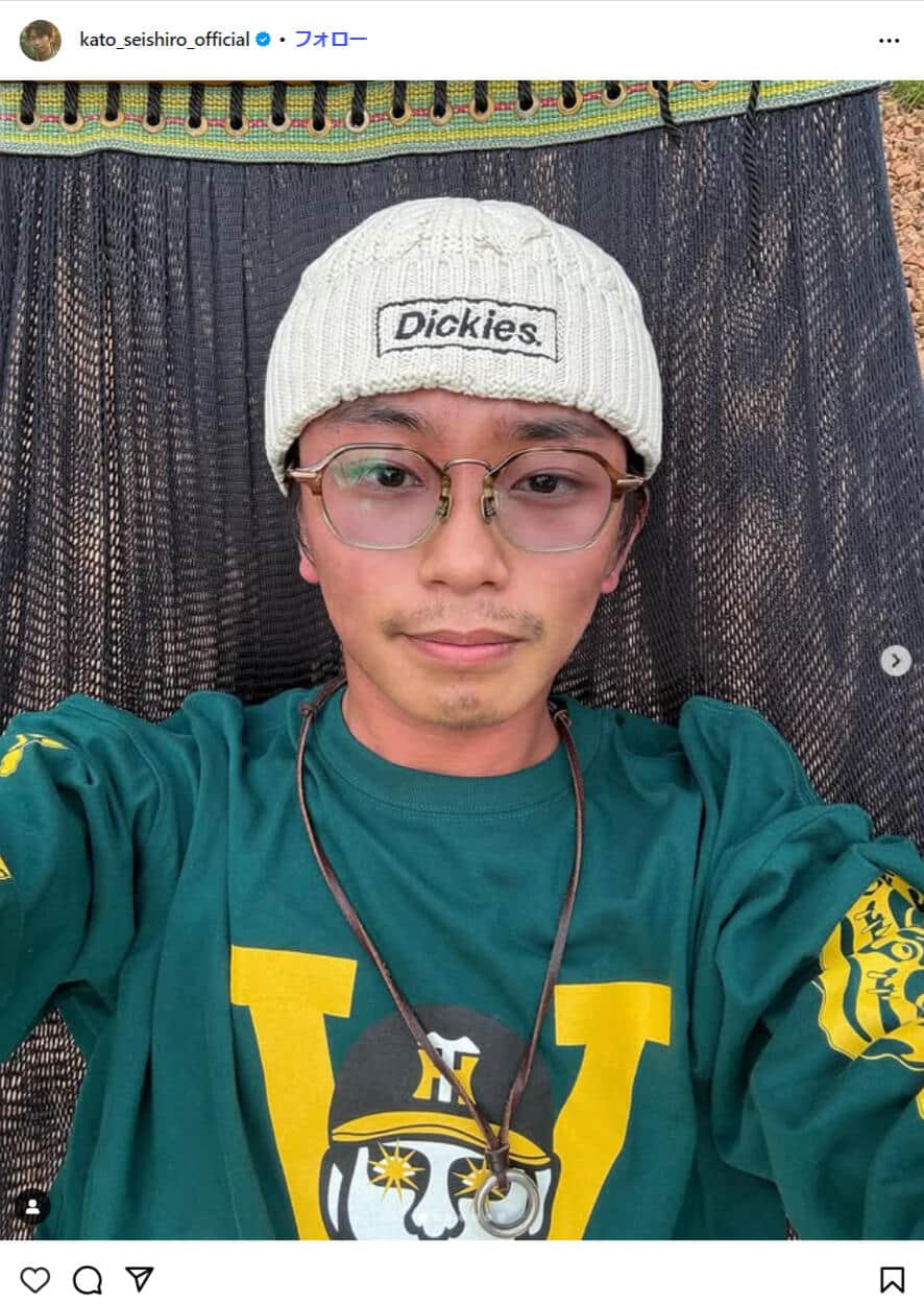 加藤清史郎さんのインスタグラム（＠kato_seishiro_official）より