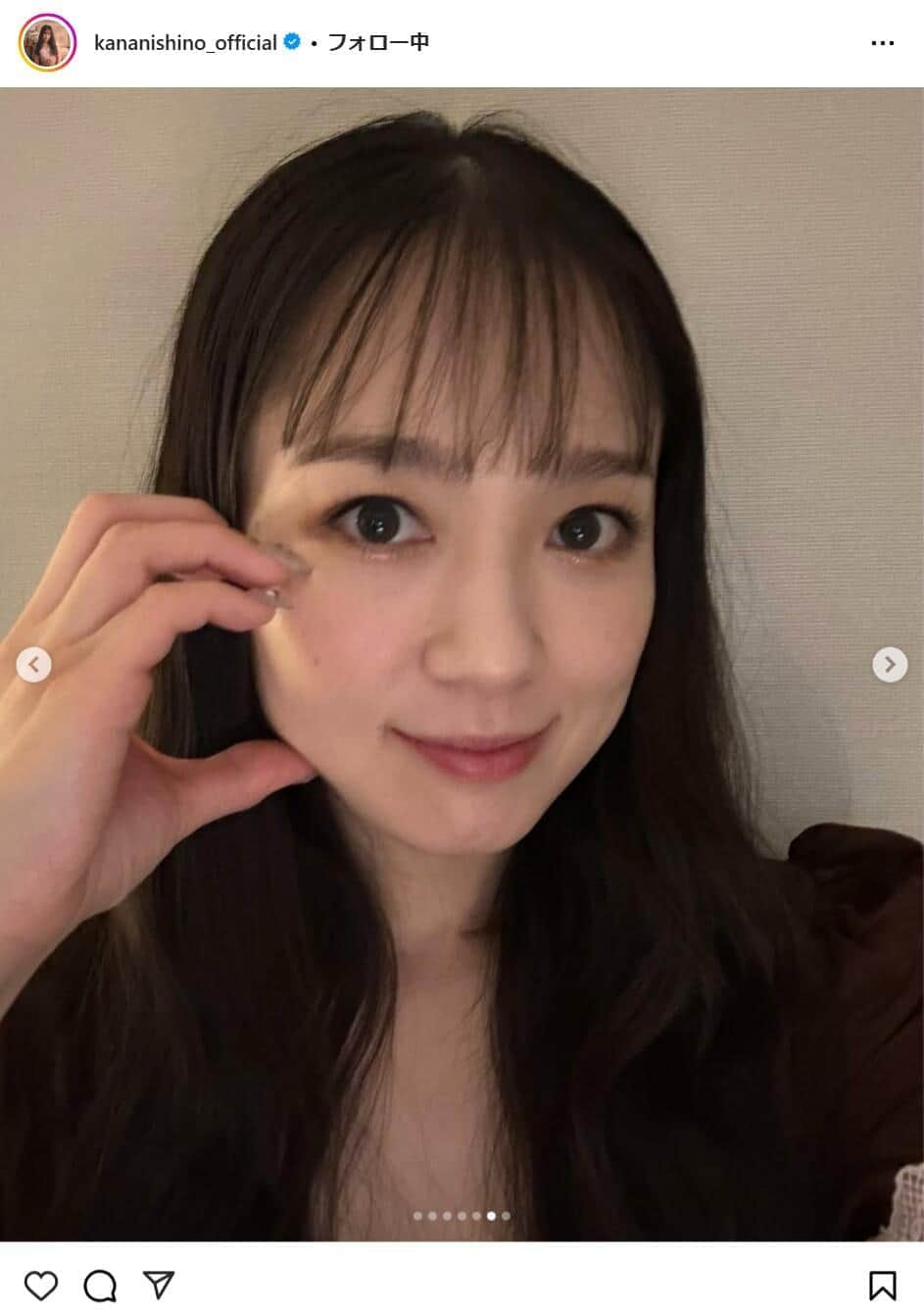 西野カナさんのインスタグラムより（kananishino_official）