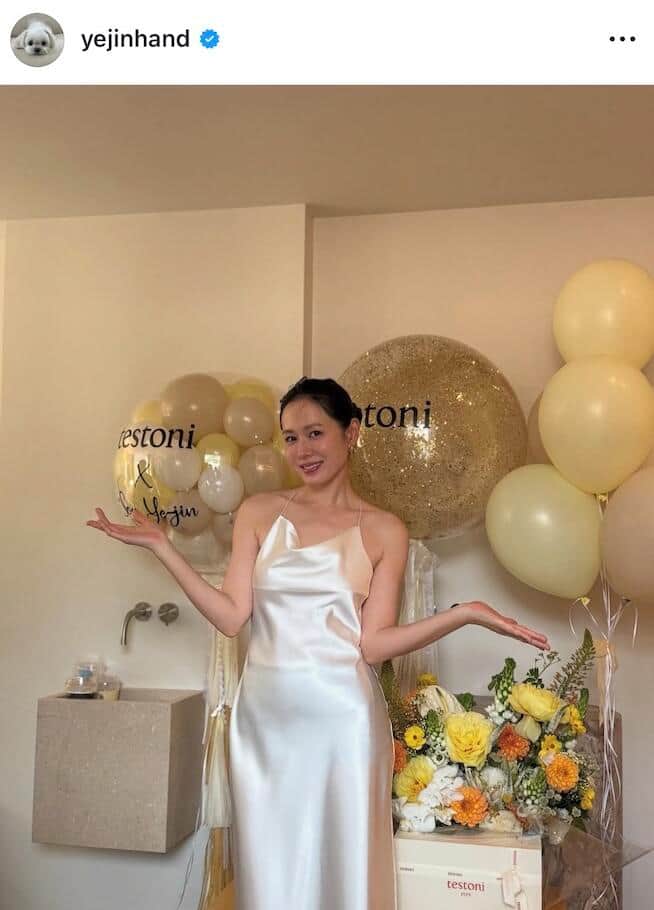 ソン・イェジンさんのインスタグラム（＠yejinhand）より