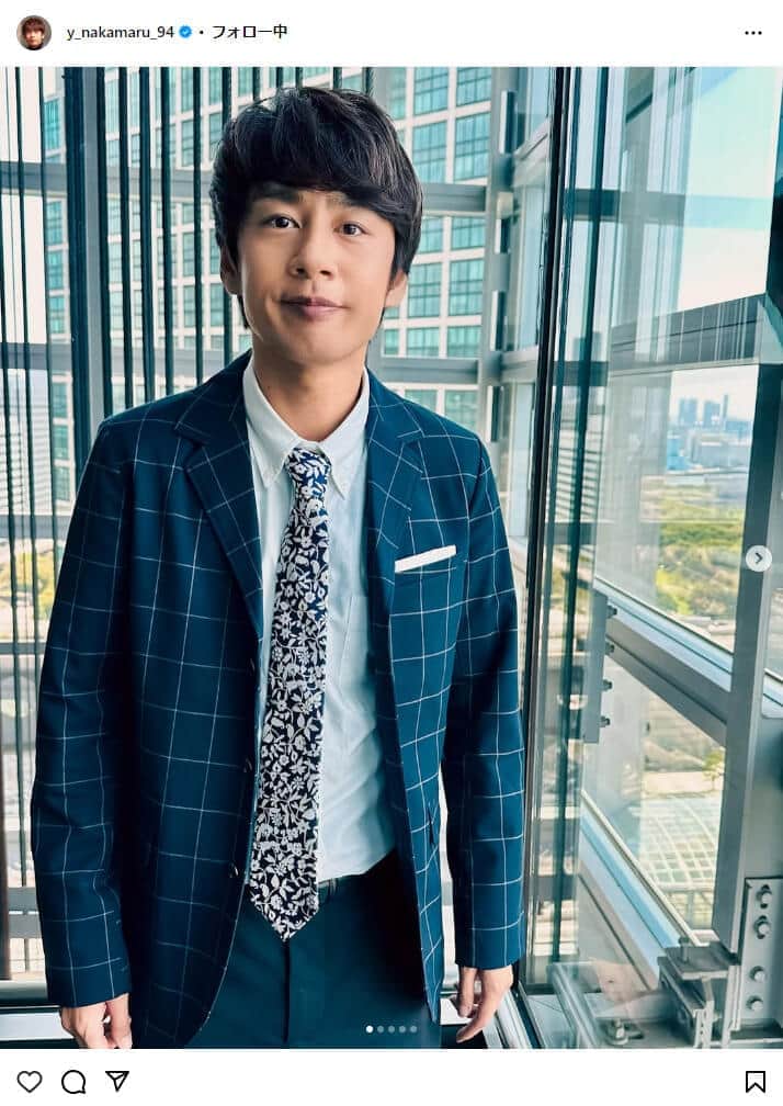 中丸雄一が万博満喫、ミャクミャクと2ショも...　「やっぱりアクスタ風味」「絶妙な表情がツボ」