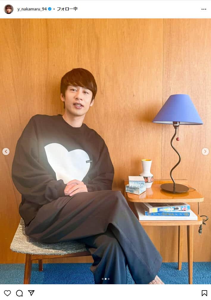 中丸雄一さんのインスタグラム（＠y_nakamaru_94）より