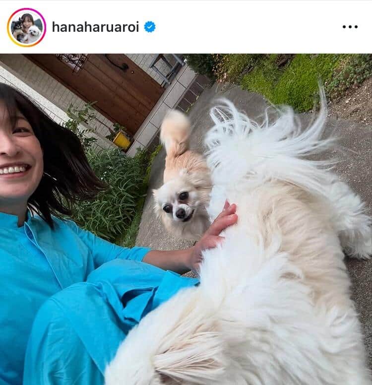 小野真弓さんのインスタグラム（＠hanaharuaroi）より